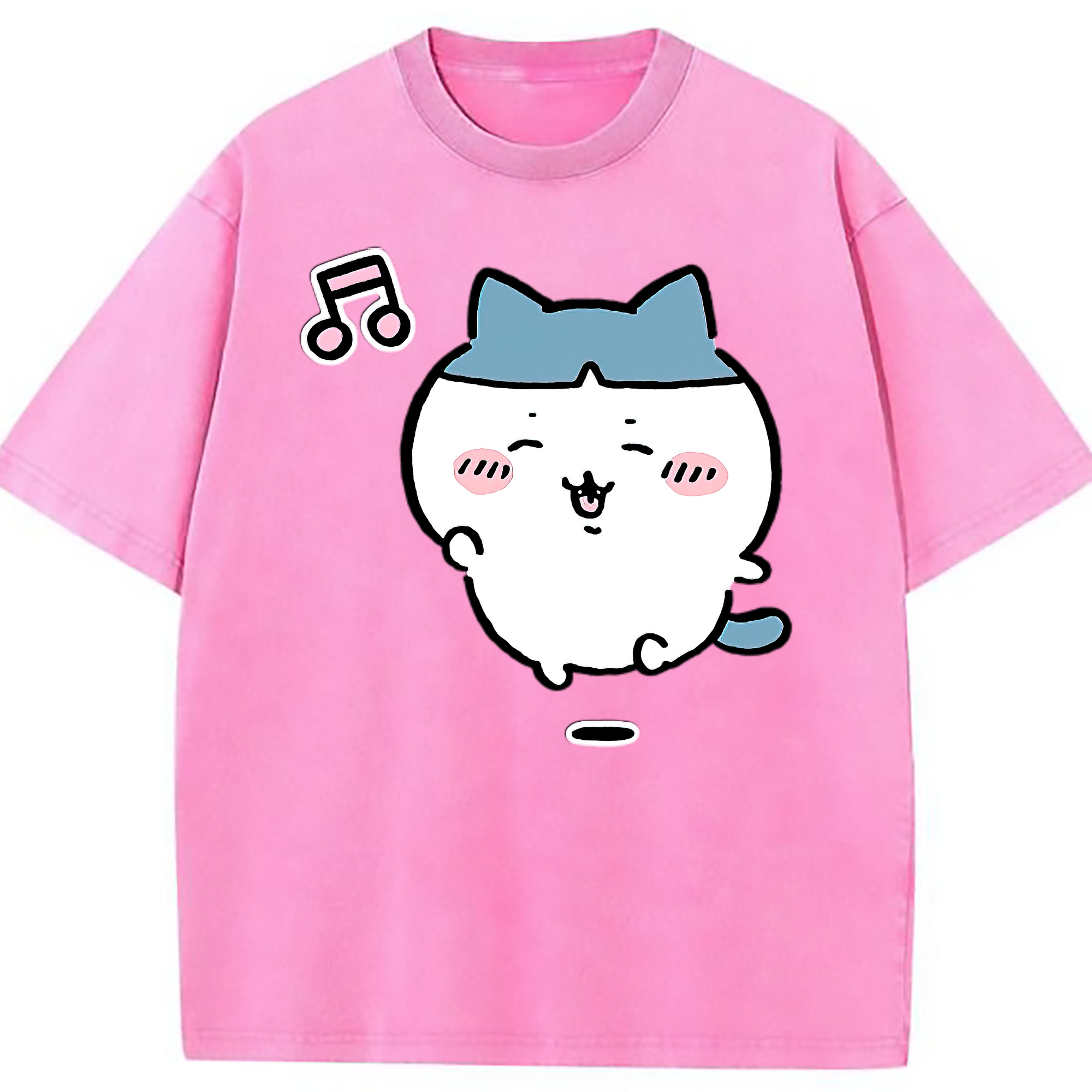 （画像用） ちいかわ ハチワレ Chii-kawa hachiware 綿100% ヴィンテージ風 半袖Tシャツ（フロントプリント）